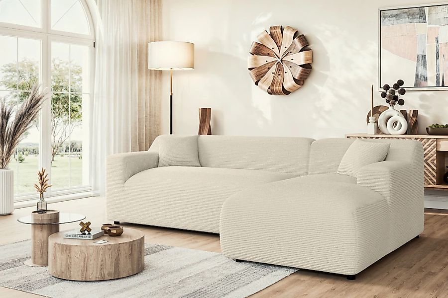 Home affaire Ecksofa "LILLIANA Designsofa, L-Form mit Recamiere rechts/link günstig online kaufen