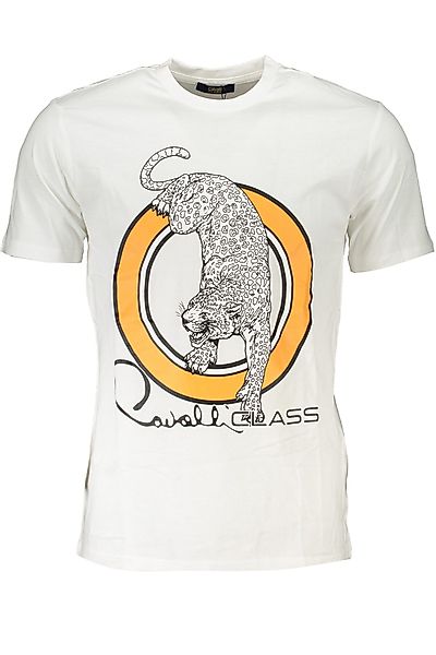 Cavalli Class T-Shirt Herren Weißes Kurzarm-T-Shirt, günstig online kaufen
