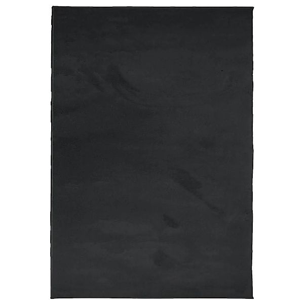 vidaXL Teppich OVIEDO Kurzflor Schwarz 160x230 cm 375559 günstig online kaufen