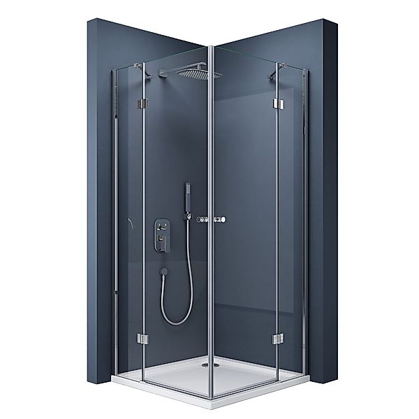 doporro Eckdusche Eck-Duschkabine Eckduschen DIN-Anschlüssen Easy-Clean günstig online kaufen