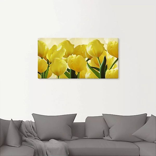 Artland Wandbild »Tulpenfeld gelb«, Blumen, (1 St.), als Leinwandbild, Post günstig online kaufen