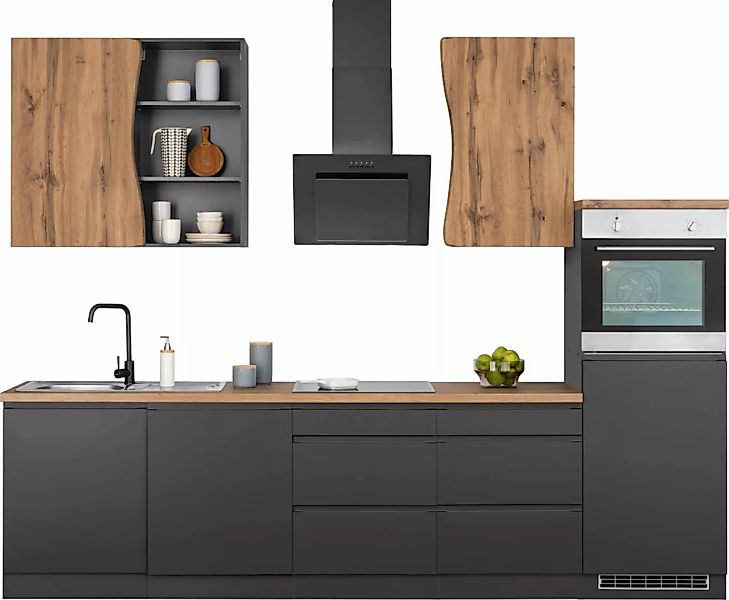 KOCHSTATION Küchenzeile "KS-Bruneck", 300cm breit, ohne E-Geräte, hochwerti günstig online kaufen