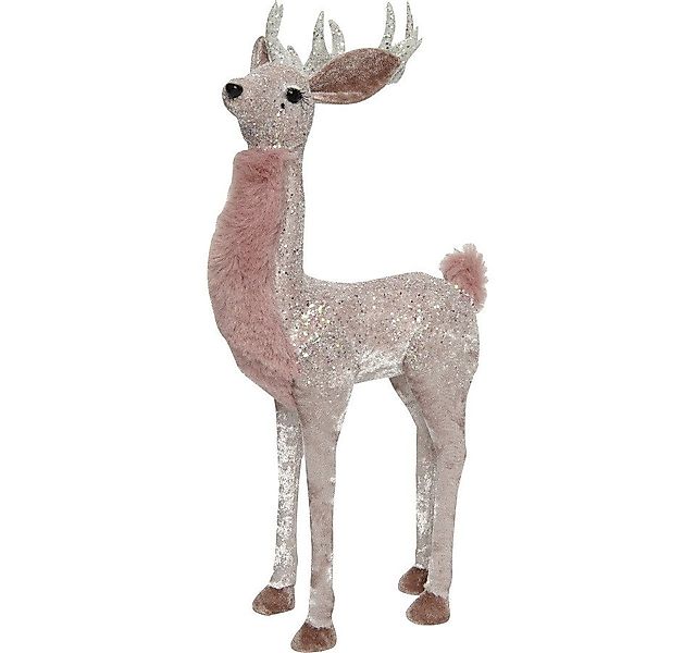 Kaemingk Weihnachtsfigur Kaemingk Dekofigur Hirsch rosa 30 cm günstig online kaufen