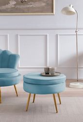 SalesFever Polsterhocker "Calm Gepolsterter Hocker mit Charme" mit hohem Si günstig online kaufen