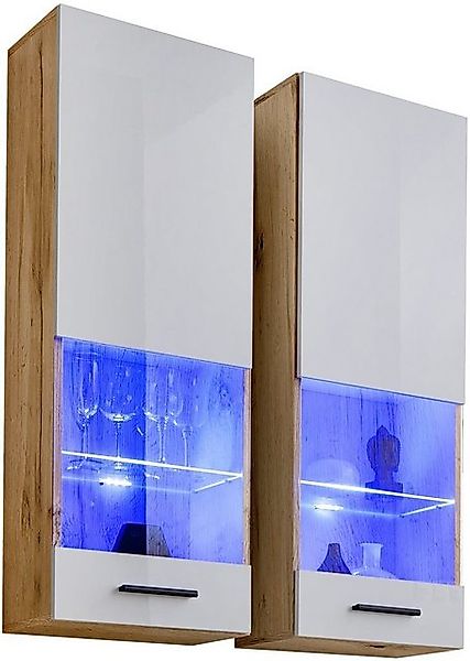 99rooms Vitrine Teka VII (Hängevitrine, Glasvitrine, Wohnmöbel) 2xVitrine, günstig online kaufen