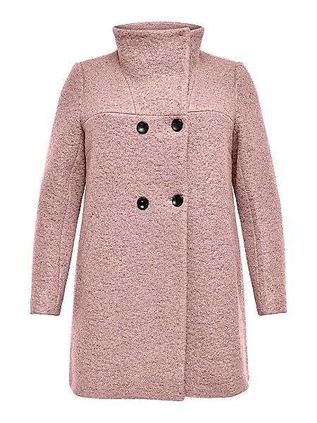 ONLY Curvy Woll Mantel Damen Pink günstig online kaufen