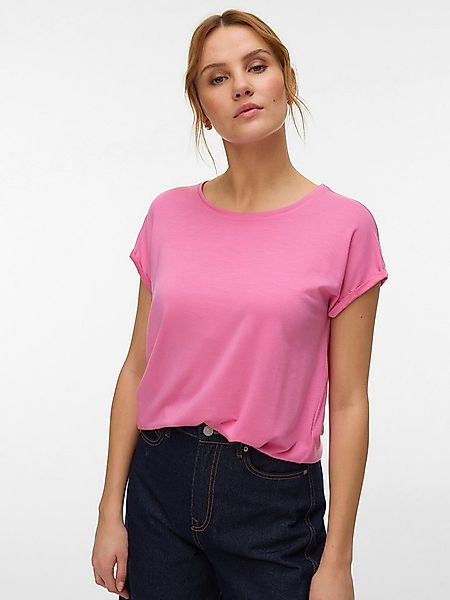 Vero Moda Rundhalsshirt VMAVA PLAIN SS TOP GAJRS NOOS Materialmix, regular günstig online kaufen