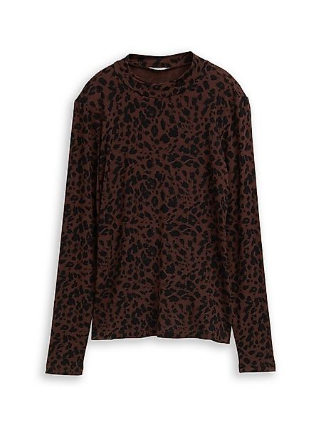 TOM TAILOR T-Shirt T-shirt mock neck alloverprint günstig online kaufen