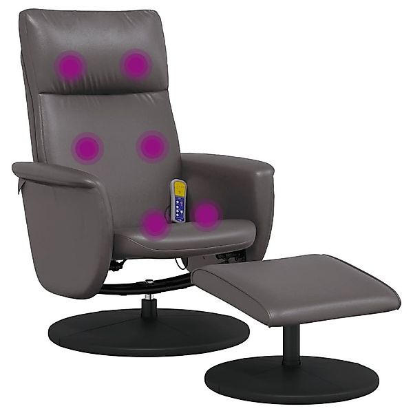 DOTMALL Massagesessel Massagesessel mit Fußhocker Grau günstig online kaufen