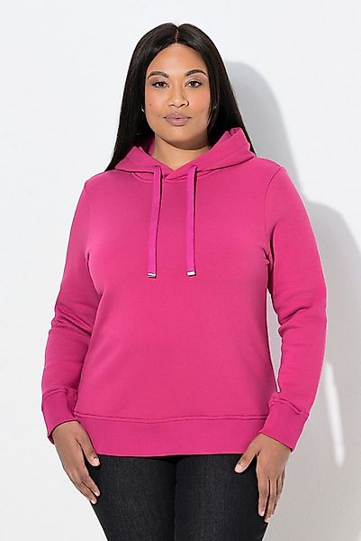 Ulla Popken Sweatshirt Super softer Hoodie Rippbündchen Kapuze Langarm günstig online kaufen
