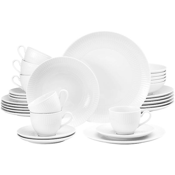 Seltmann Weiden Amina Kombi-Service 30-teilig Weiß günstig online kaufen