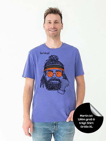 karlskopf Print-Shirt Rundhalsshirt Basic BASKETBALLER günstig online kaufen