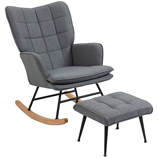 HOMCOM Schaukelsessel mit Hocker, Relaxsessel mit günstig online kaufen