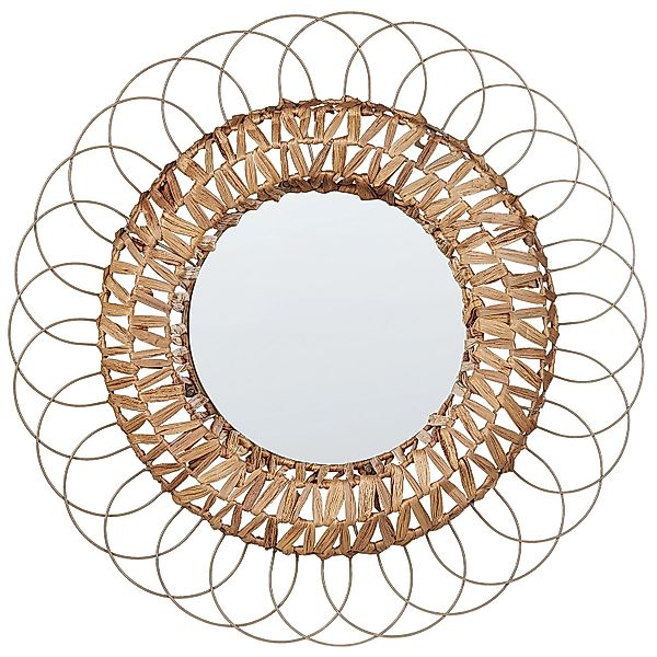 Beliani Dekospiegel PAMOL Naturfarben Beige 2x67x67 günstig online kaufen