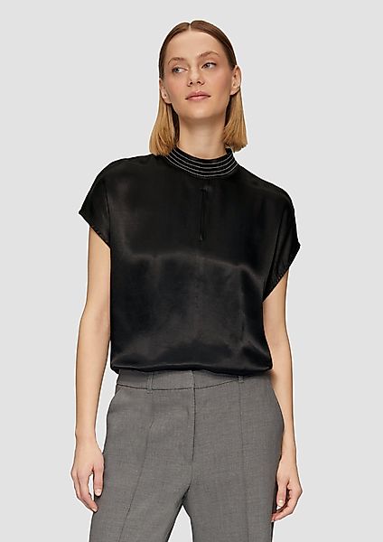 s.Oliver BLACK LABEL Kurzarmshirt Blusenshirt im günstig online kaufen
