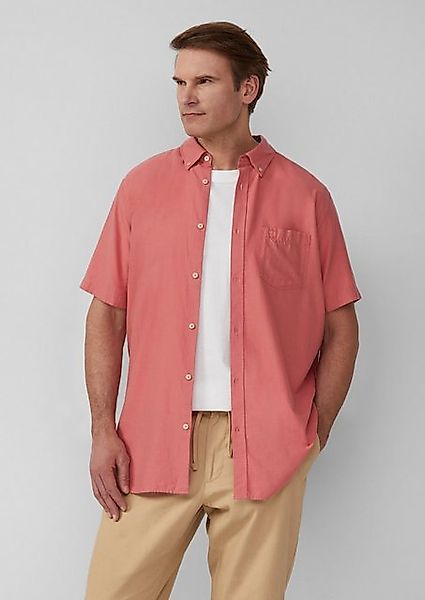 s.Oliver Kurzarmhemd Regular Fit: Kurzärmeliges Twillhemd mit Button-Down-K günstig online kaufen