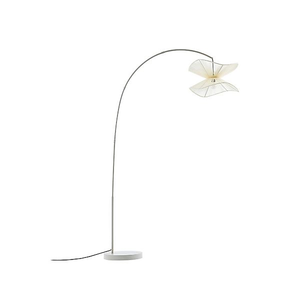 Lindby Bogenleuchte Valdorin Spritzwassergeschützt Modern in Creme aus Text günstig online kaufen