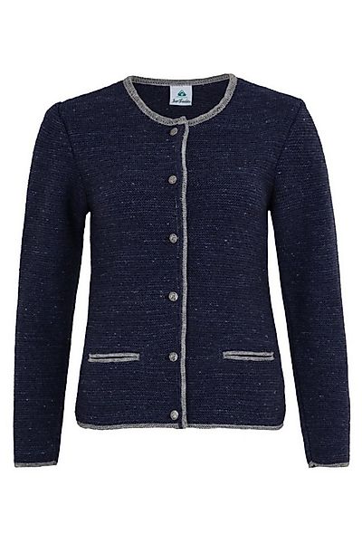 Isar-Trachten Trachtenstrickjacke Trachten Strickjacke - TAHNEE - dunkelbla günstig online kaufen