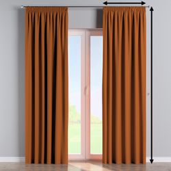 Gefütterter Vorhang mit Kräuselband, Karamell, Cotton Panama (702-42) günstig online kaufen
