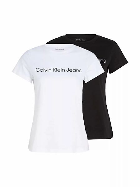 Calvin Klein Jeans T-Shirt "INSTITUTIONAL LOGO 2-PACK TEE", (Packung, 2er-P günstig online kaufen