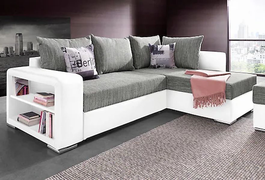 COLLECTION AB Ecksofa »John L-Form«, mit Bettfunktion, Bettkasten und integ günstig online kaufen