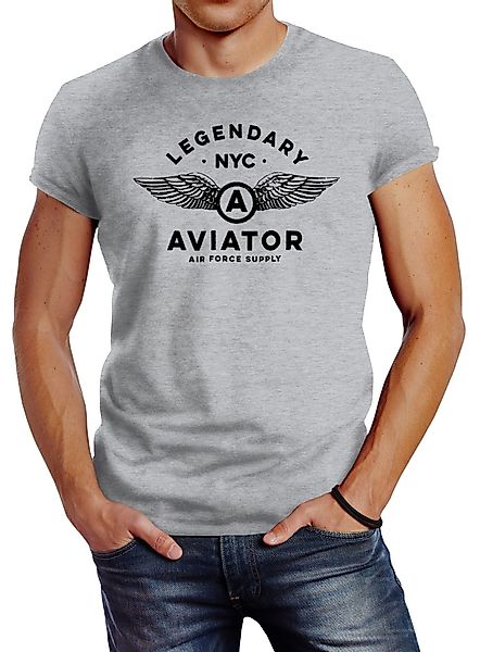 Neverless Print-Shirt Herren T-Shirt Legendary NYC günstig online kaufen