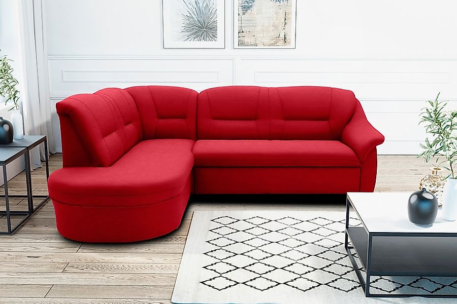 DOMO collection Ecksofa "Faenza für kleine Räume, Stellmaße 232,176cm, komf günstig online kaufen