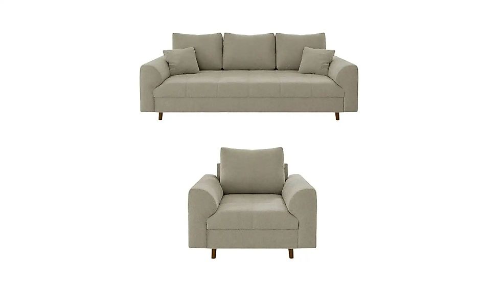 Polstergarnitur 3+1  Lars ¦ beige ¦ Maße (cm): B: 210 H: 81 Polstermöbel > günstig online kaufen