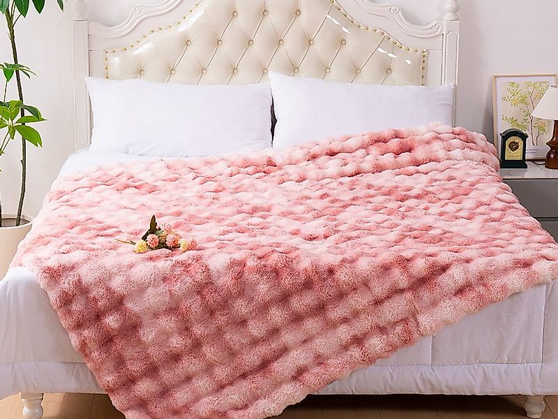 Wohndecke Kunstfell-Decke, Premium Kuscheldecke weich beidseitig, ORHOPUI, günstig online kaufen