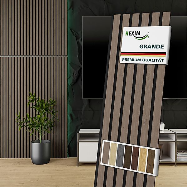 Hexim Wandpaneel, (Akustikpaneele Holz 140x30cm Grande günstig online kaufen