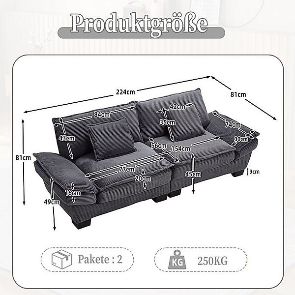 STILVORA Schlafsofa mit bettfunktion,schlafsofa wohnzimmer,sofa 2 sitzer mi günstig online kaufen