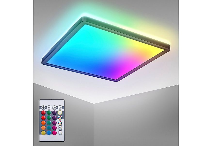 B.K.Licht LED Deckenleuchte BK_PL1551 RGBW Deckenlampe, LED Panel, Ultrafla günstig online kaufen