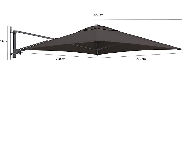Shadowline Wandsonnenschirm 200x200 cm günstig online kaufen