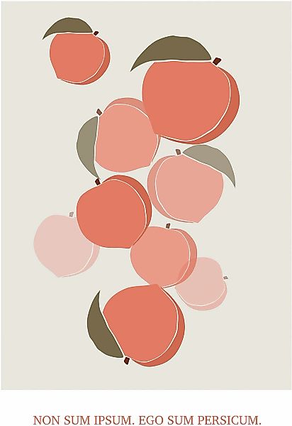 Komar Wandbild "Cultivated Peaches", (1 St.), Deutsches Premium-Poster Foto günstig online kaufen