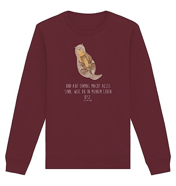 Mr. & Mrs. Panda Longpullover Otter Kind Größe L - Burgundy - Geschenk, Uni günstig online kaufen