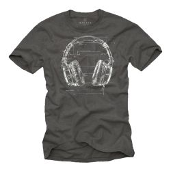 MAKAYA T-Shirt mit Kopfhörer Aufdruck für günstig online kaufen