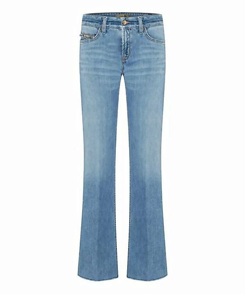 Cambio Regular-fit-Jeans Paris flared, sunny mid used fringed günstig online kaufen