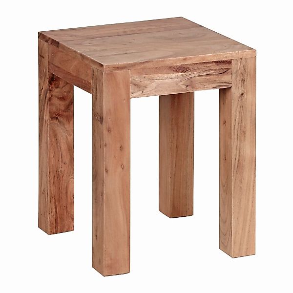 Beistelltisch MUMBAI Massiv-Holz Akazie 35 x 35 cm Wohnzimmer-Tisch Design günstig online kaufen