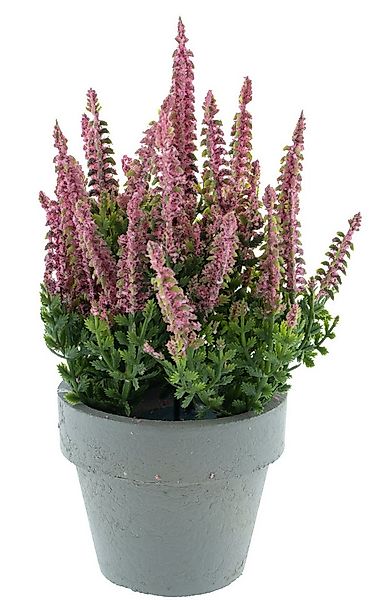 Kunstpflanze Erika im grauen Topf 13x19cm Kunstblume Heidekraut, mucPlants günstig online kaufen