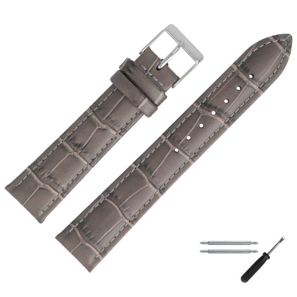 MARBURGER Uhrenarmband 28mm Leder Alligator Prägung günstig online kaufen