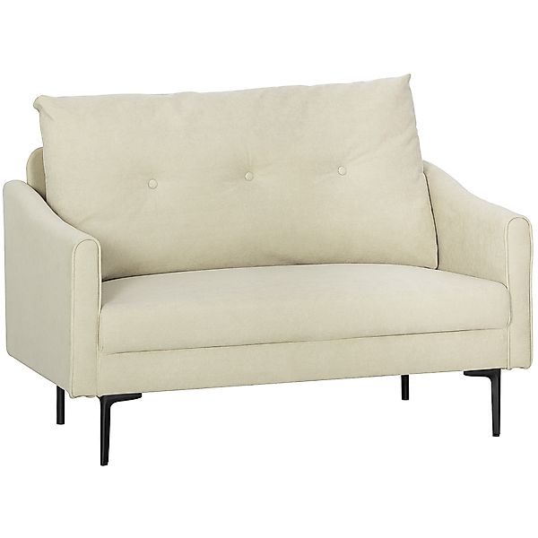 HOMCOM Sofa 2-Sitzer 124 cm Kleine Couch Dick Gepolstert Polstersofa mit Ar günstig online kaufen