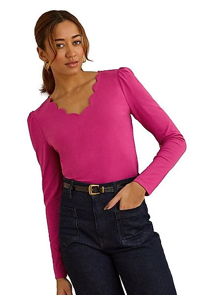 Love & Roses Langarmbluse Love & Roses Jersey-Shirt mit Bogenkanten, Regula günstig online kaufen