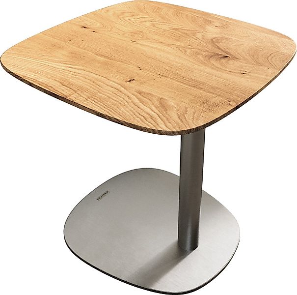 DELIFE Couchtisch Edge, Boot 50x50 cm Eiche Natur Schweizer Kante Eleny Ede günstig online kaufen