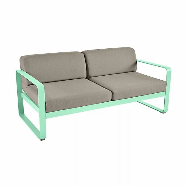 Bellevie Lounge-Sofa 2-Sitzer 83 Opalgrün B8 Taupegrau günstig online kaufen