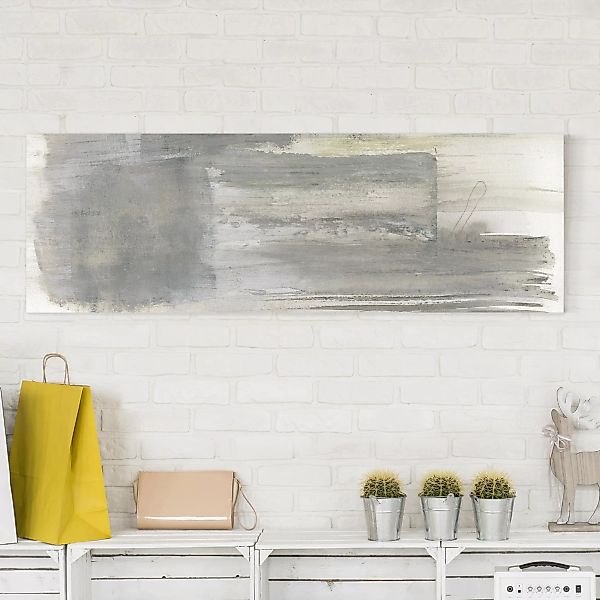 Leinwandbild Abstrakt - Panorama Ein Hauch von Pastell II günstig online kaufen