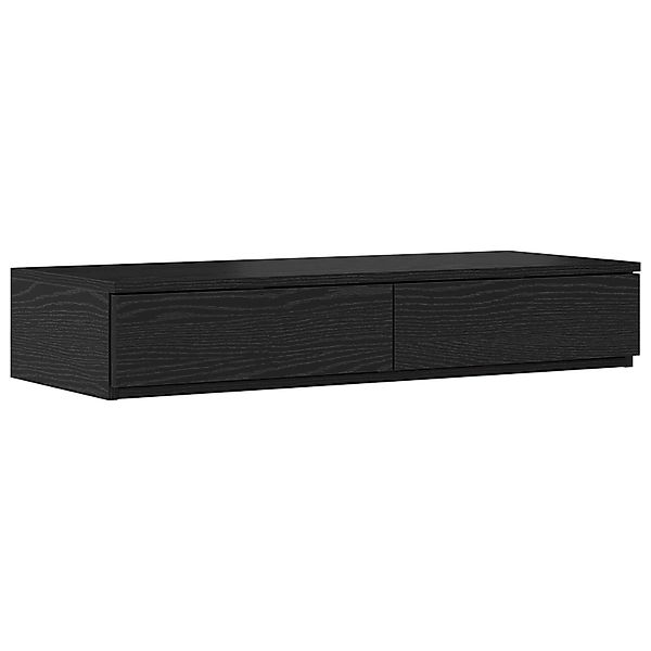 vidaXL Nachttisch Bett-Schubladen Schwarz 100x36,5x16,5 cm günstig online kaufen