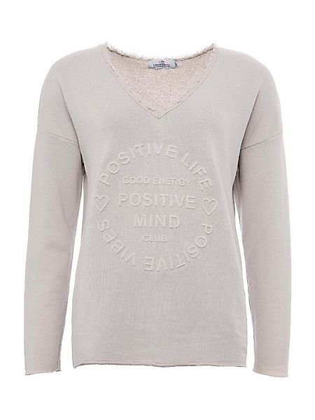 Zwillingsherz Sweatshirt Positive Mind (1-tlg) Fransen günstig online kaufen
