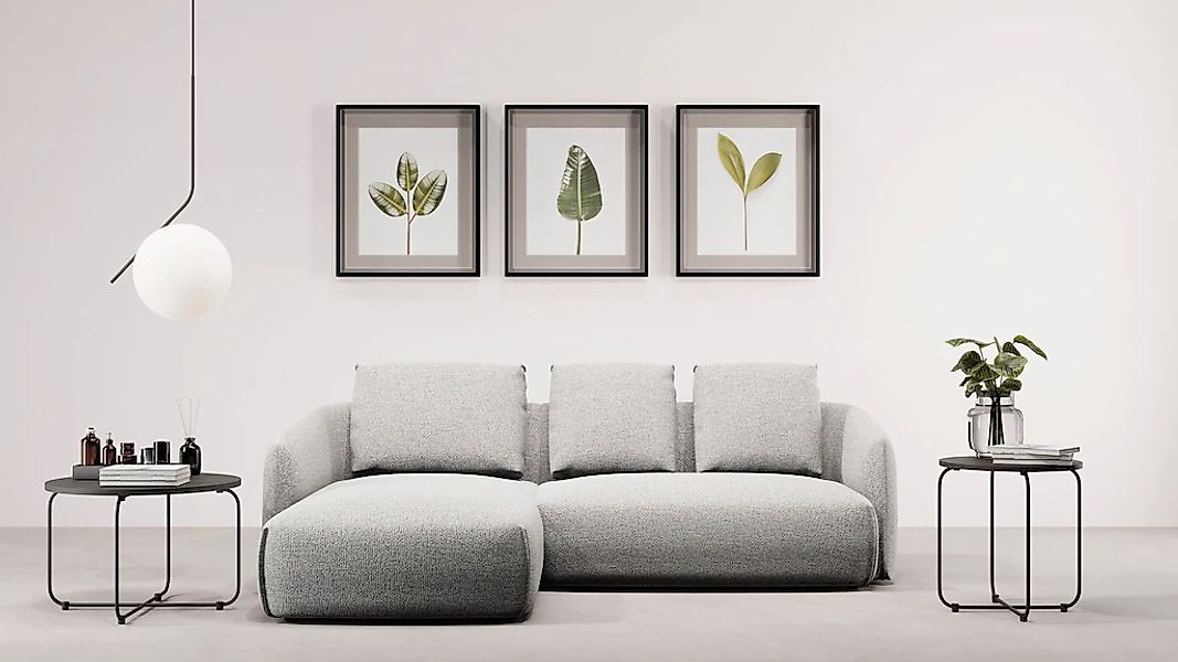 TRENDMANUFAKTUR Ecksofa "Shawn Designsofa mit elegant geschwungen Armlehnen günstig online kaufen