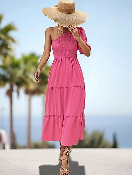 BlauWave Strandkleid One-Shoulder-Kleid One Shoulder Bubble Sleeve Layered günstig online kaufen