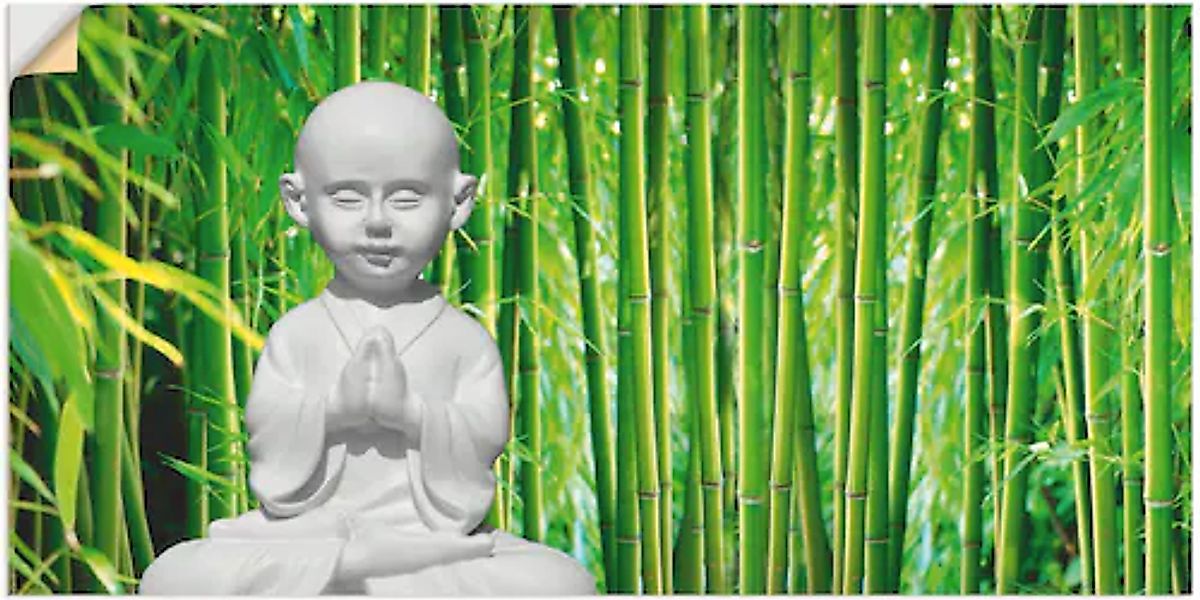 Artland Wandfolie »Buddha mit Bambus«, Religion, (1 St.), selbstklebend günstig online kaufen